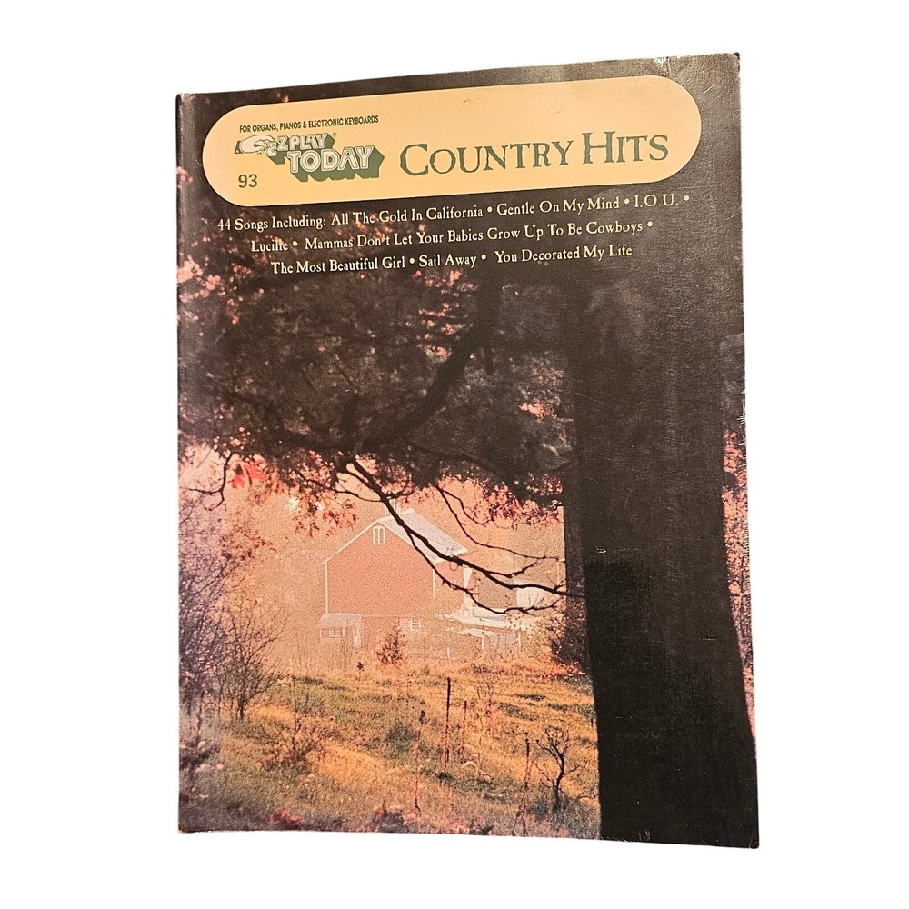 Hal Leonard E-Z Play Today #93 Country Hits Sheet Music Songbook 44 Songs 1992